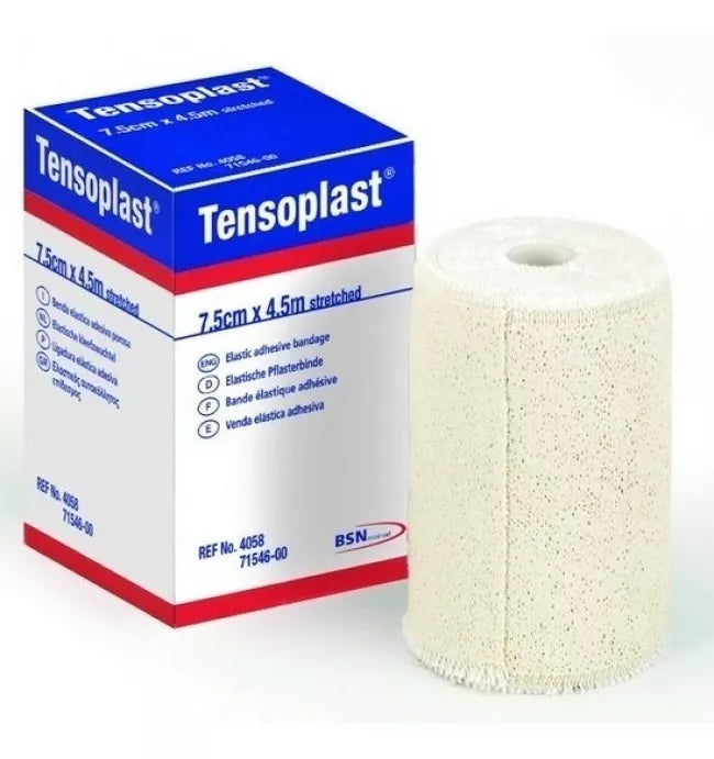 VENDAS ELASTICAS DE ALGODON CON ADHESIVO EN UNA DE SUS CARAS Y COMPRESION BAJA - TENSOPLAST