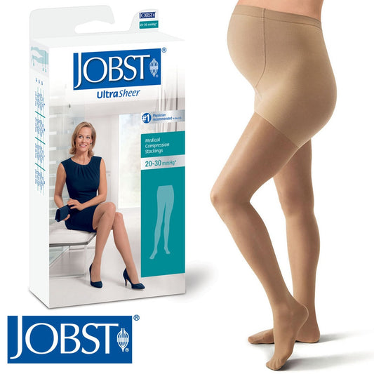 CALCETIN DE COMPRESIÓN MATERNIDAD PUNTA CERRADA ALTA TRANSPARENCIA - JOBST ULTRASHEER